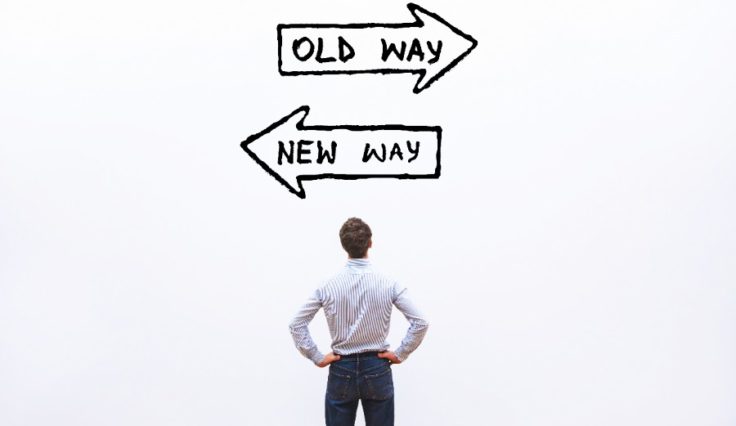 Image depicting old vs new change processes