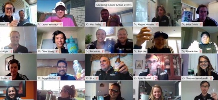 Educe employees engaging remotely