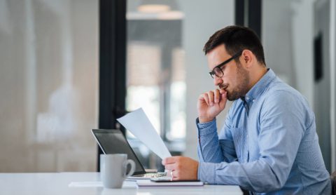 Accountant with laptop