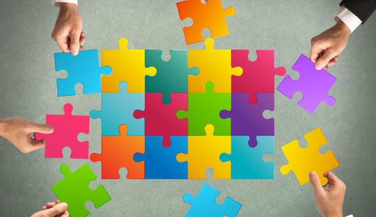 puzzle pieces representing hr technology concept