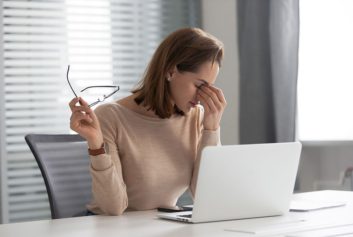 Woman experiencing change fatigue