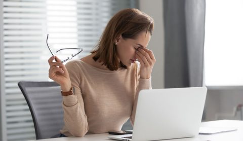 Woman experiencing change fatigue